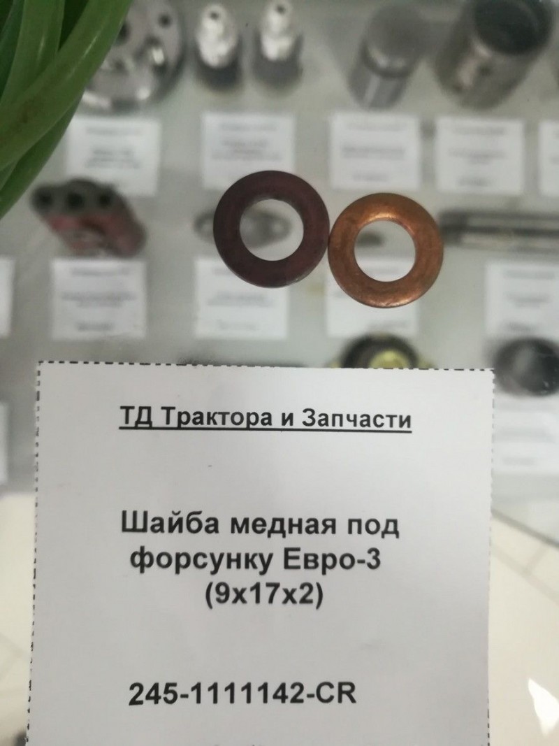 Шайба медная под форсунку Евро-3  (9х17х2) — 2