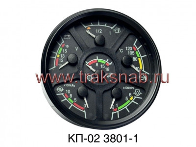 Комбинация приборов КП-02 3801-1 (6 приб.) 12В